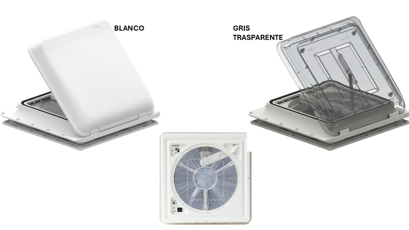 Claraboya 40 × 40 cm con extractor – Fiamma Turbo Vent